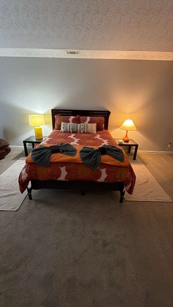 Cleaned and staged bedroom